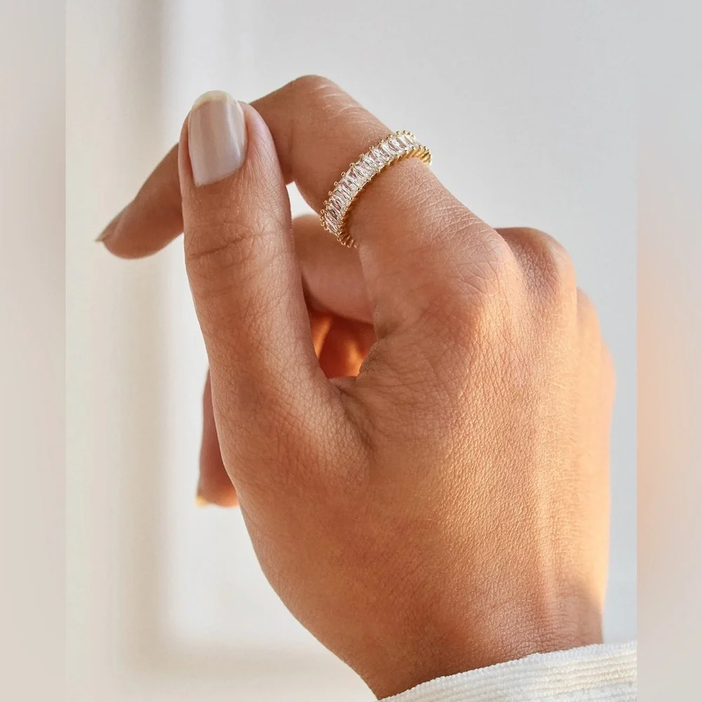 Sugarfix by BaubleBar Baguette Infinity Ring, Size 8.5
